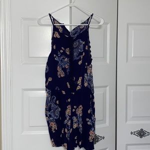 Blue floral romper